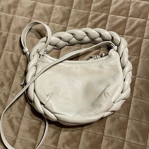 Hereu Espiga Braided Leather Cream Bag
